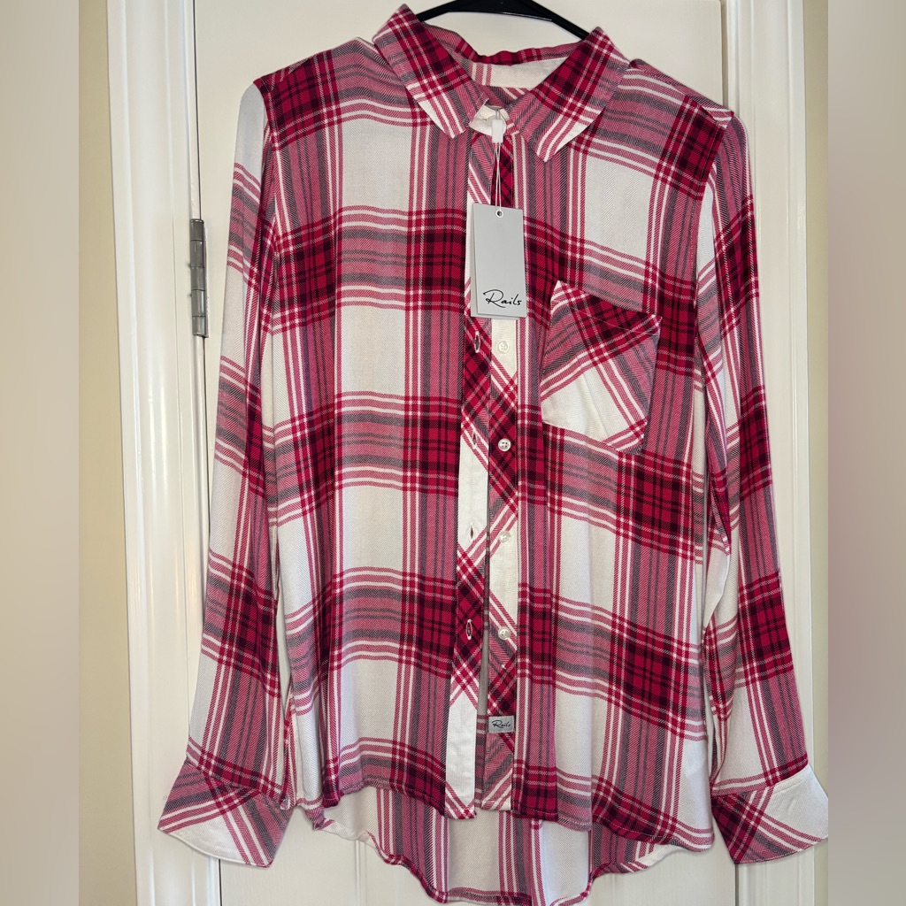 Rails Pink Plaid Button-Up Shirt